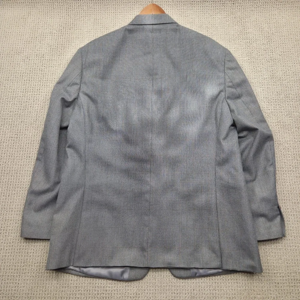 Lauren Ralph Lauren Mens 46R 2‎ Button Gray Plaid Blazer Sport Coat Jacket